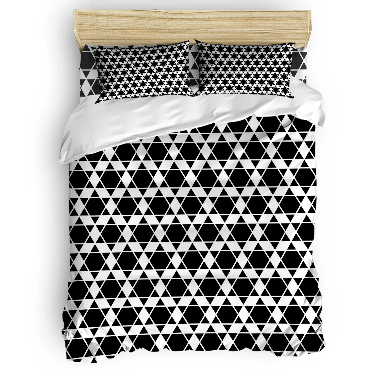 

Geometric Hexagons Duvet Cover Set Vintage Floral Art Design Collection of 3/4pcs Bedding Set Bed Sheet Pillowcases Cover Set