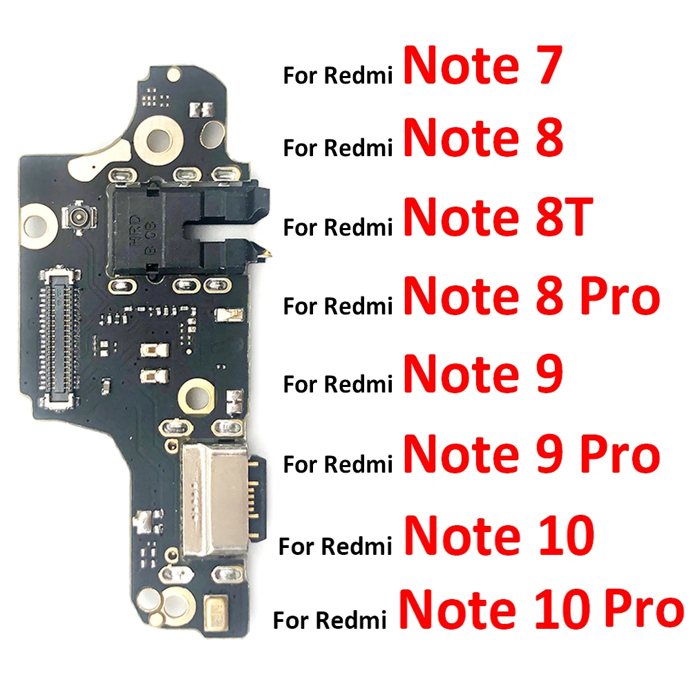 Новая плата зарядного устройства PCB Flex для Xiaomi Redmi Note 8 8T 9 9S 7 10 Pro 5G 9A USB-разъем