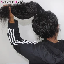 Бразильские глубокие волнистые человеческие волосы парики 360 кружевных фронтальных париков предварительно сорвал с волосами младенца 150 плотность Remy человеческих волос парики для женщин