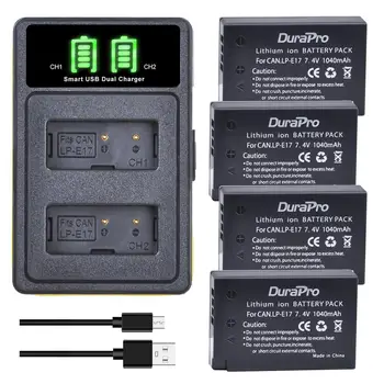 

4 x LP-E17 LP E17 Replacement Camera Battery Charger with Type C Port for canon EOS Rebel T6i 750D T6s 760D M3 8000D Kiss X8i