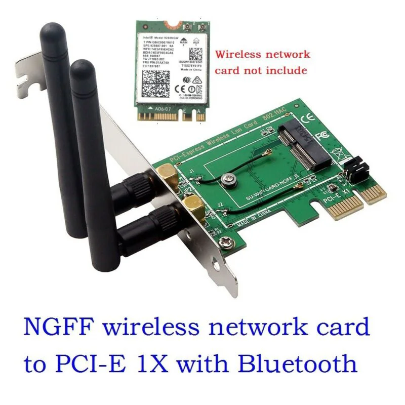 M.2 конвертер PCI-E ноутбук беспроводной Wi-Fi Bluetooth сетевая карта адаптер плата высокое качество материал прочный и практичный