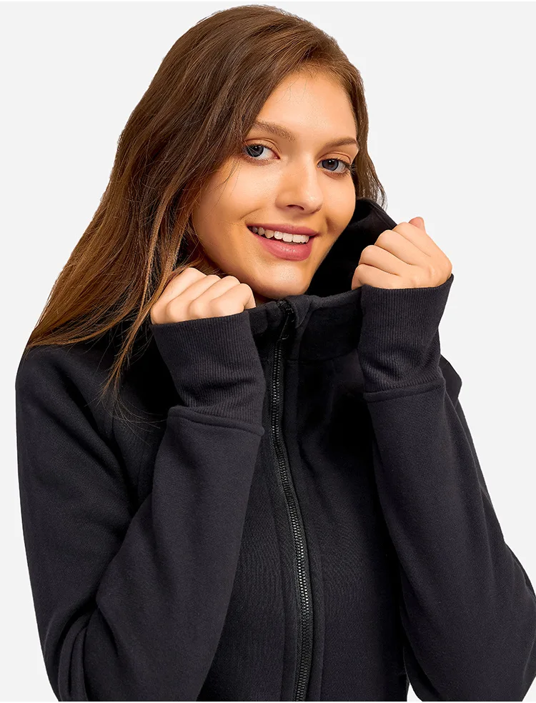 Женская спортивная куртка Lulu с длинным рукавом толстый воротник-стойка теплый