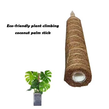 

2pcs Support Gardening Coconut Palm Stick Plant Growth Support Rod Garden Coir Totem Coconut Palm Sticks Vine Support