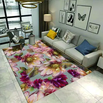 

Solid color thick tie-dyed carpet modern living room area carpet bedroom bedside carpet tatami crawling mat home decoration