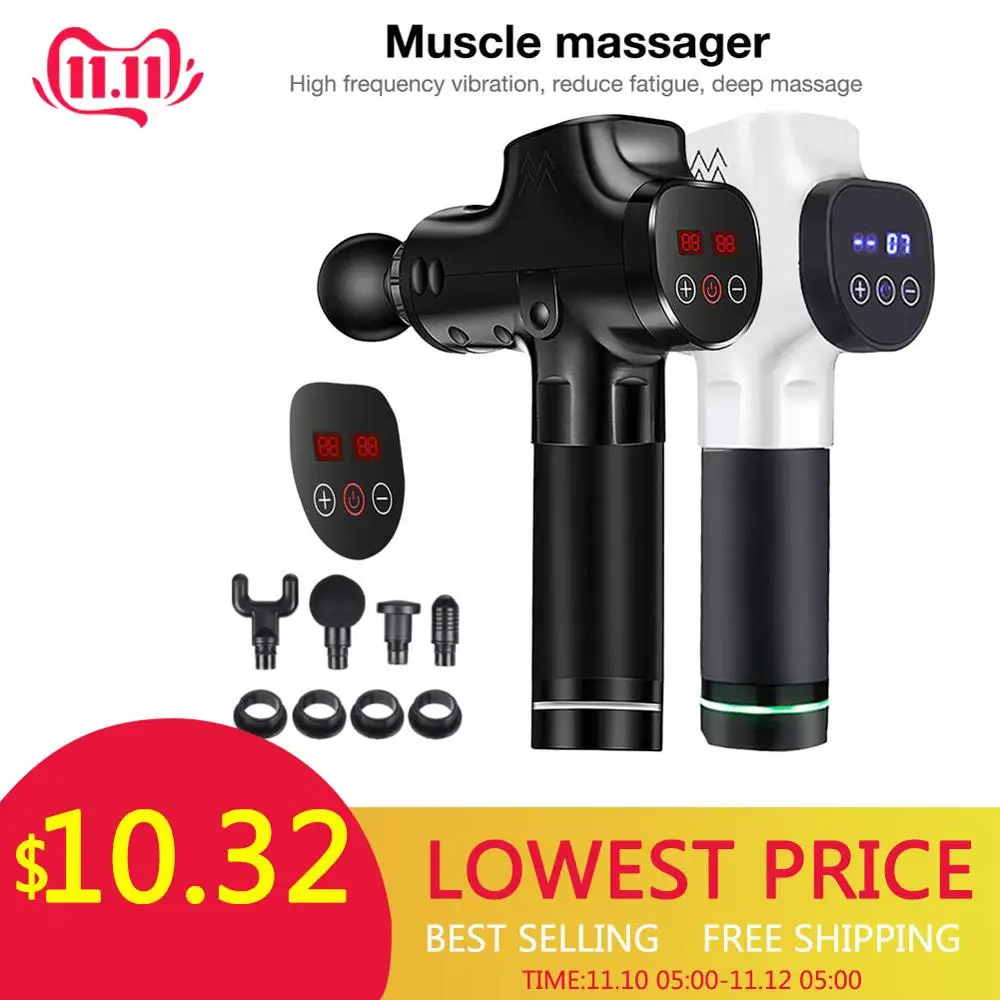 

Handheld Muscle Fascia Massage Gun Muscle Massager Muscle Pain Management After Training Exercising Body Shaping Pain Relief