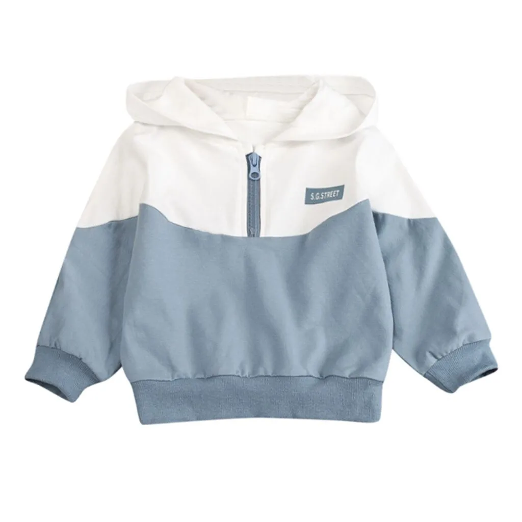 Пуловер с буквенным принтом для маленьких мальчиков; Свитшот; футболка; топы; одежда - Цвет: Light blue