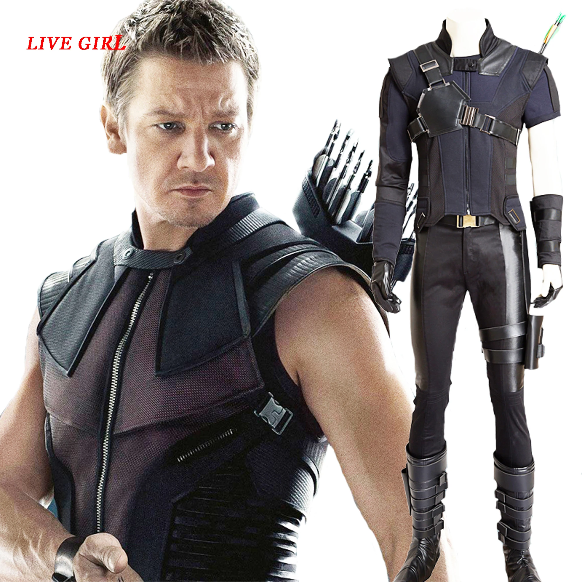 Карнавальный костюм, костюм Hawkeye Капитан Америка, косплей, мужской комбинезон для взрослых, на заказ