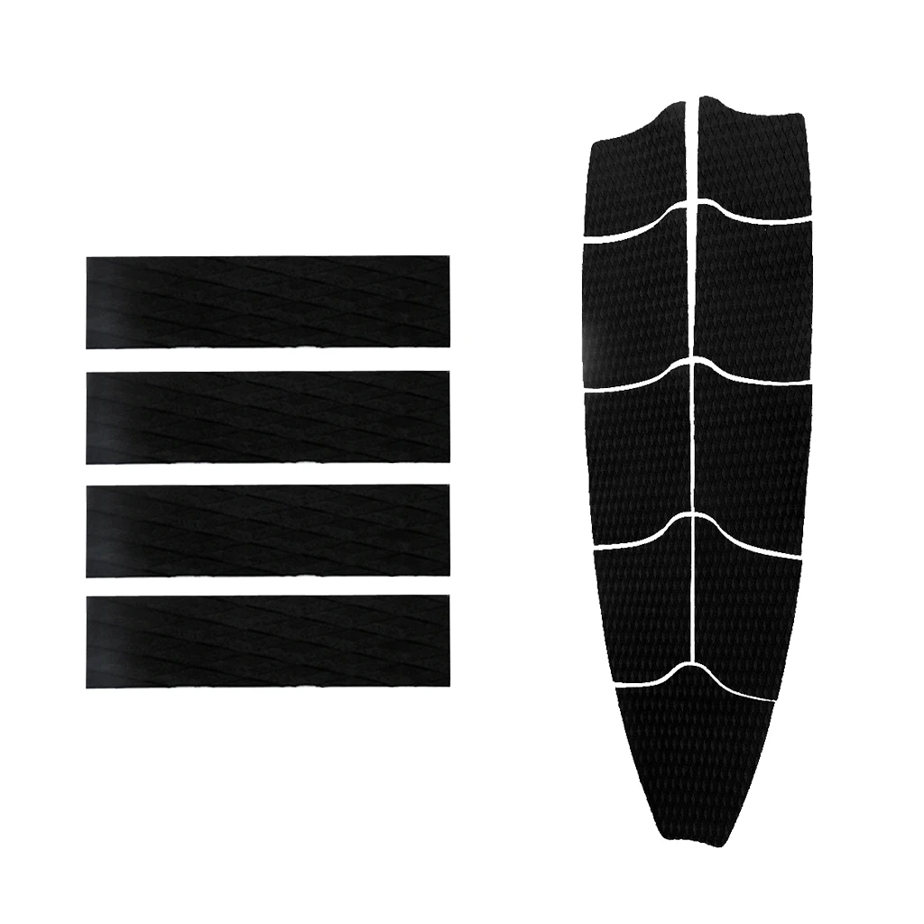 9 Pieces EVA Surfboard Full Deck Traction Pads + 4 Pieces Tail Pads Bar
