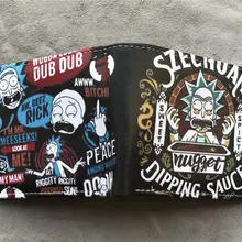 Аниме Рик и Морти мультфильм кошелек Рик Би-Фолд кошелек кредитный держатель для карт кошелек мужской кожаный Pu Короткие кошельки женский кошелек для монет