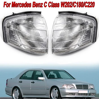 

2pcs Turn Signal Lights Lamp For Mercedes Benz C Class W202/C180/C220 White Exterior Useful