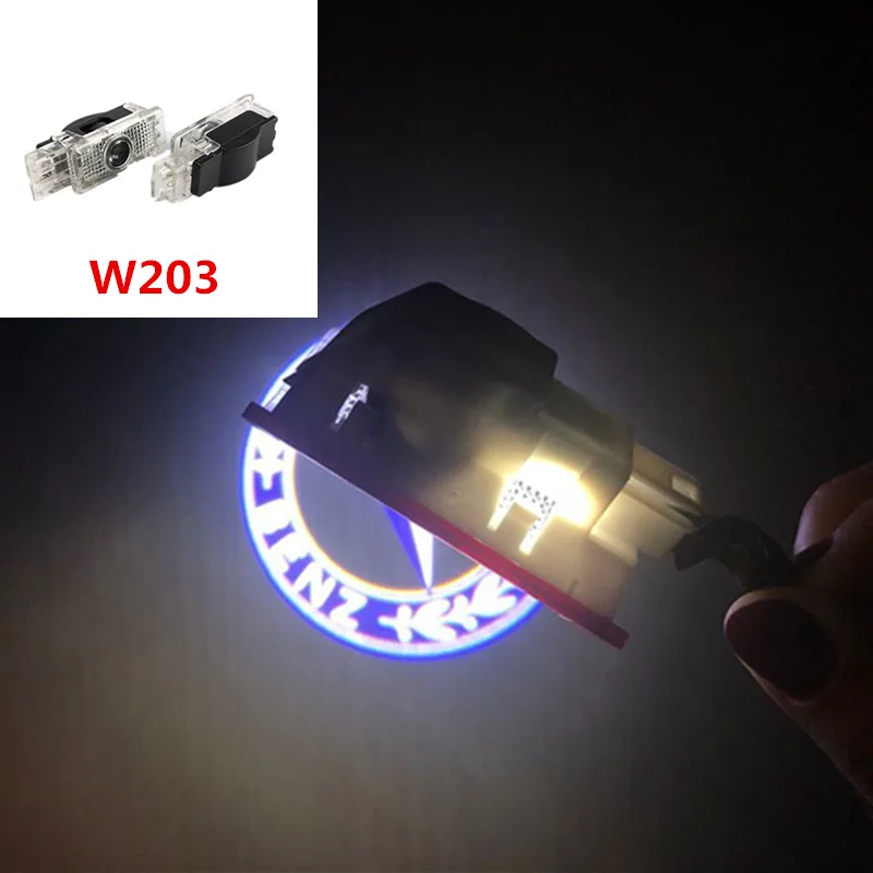 

2X Car Door Warning Light Logo Projector LED For Mercedes Benz W203 C-Class 2001-2007 C Class SLK CLK SLR R171 R199 W209 W240