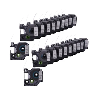 

20Pcs Plastic Label Tape, for DYMO-D1 45013 Printer Ribbon 12Mm Black on White Compatible Label Tape 45013, for DYMO D1 Label Ma