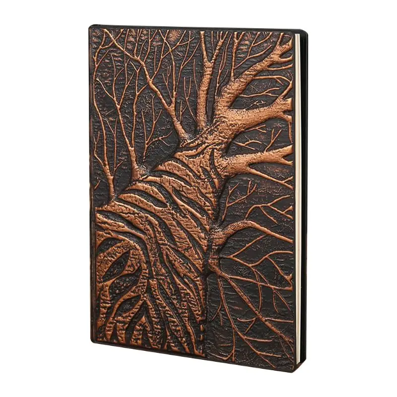 Red Bronze Креативный тисненый кожаный блокнот-дневник формата А5 - Цвет: Red Bronze