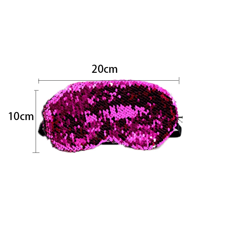 Sequin Eye Mask Shining Sleeping Mask Eye Mermaid Shade Cover Blindfold Eyeshade Vacation Airplane Travel Adult Birthday Gift 5