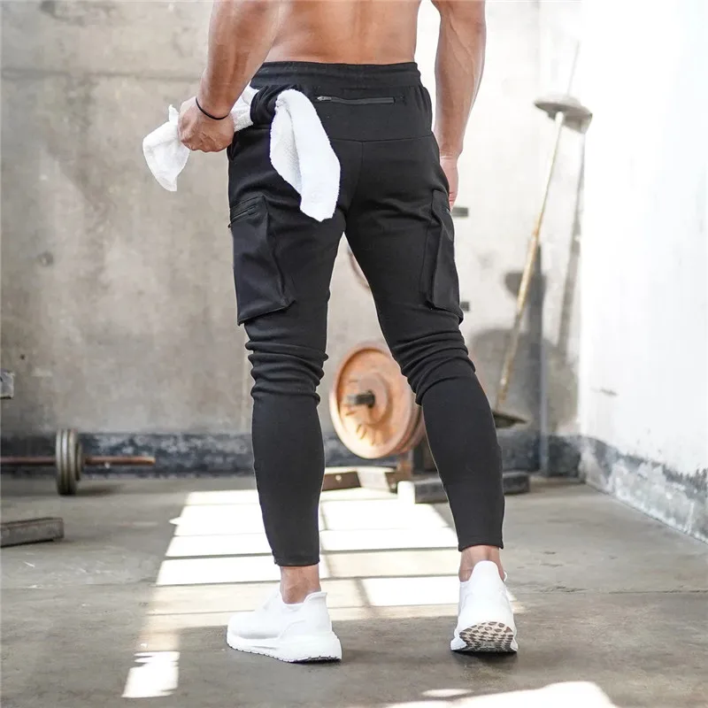 2023 new Mens Joggers Casual Pants Fitness Sweatpants Sports Track Pants  Mens Zipper Drawstring Pants Black Gyms Trousers - AliExpress