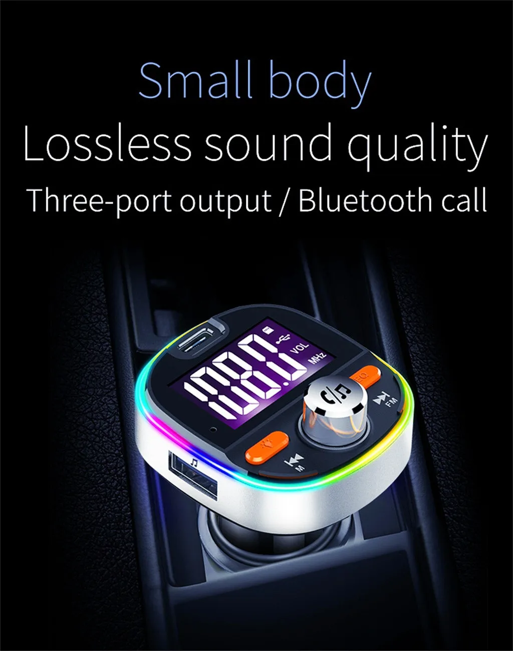 Fm-передатчик модулятор стерео радио MP3-плеер USB TF Bluetooth красочный свет Usb Автомобильное зарядное устройство мини usb Автомобильное зарядное устройство