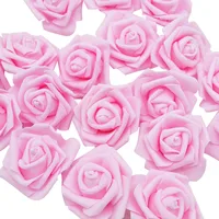 30 Uds 6cm espuma Artificial Rosa cabezas de flores para la casa decoración para fiesta de boda barato falsa flor DIY guirnalda accesorios hechos a mano