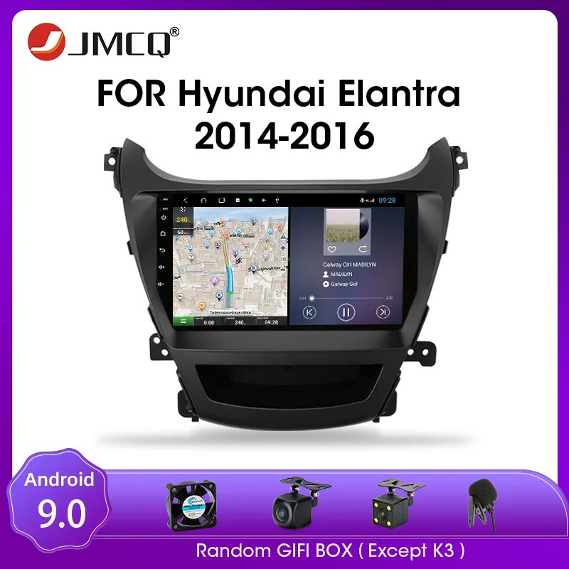 JMCQ 8 ядра Android 9 0 автомобиль радио для Hyundai Elantra 2014-2016 Multimidia видео плеер Разделение