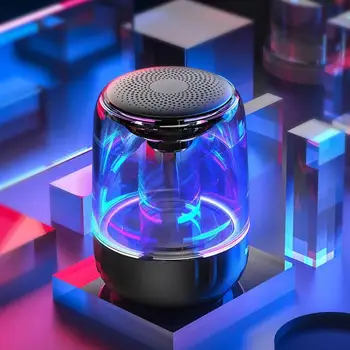 

High Stereo C7 Wireless Speaker Subwoofer Portable Colorful Lighting Car Crystal Glass Speaker