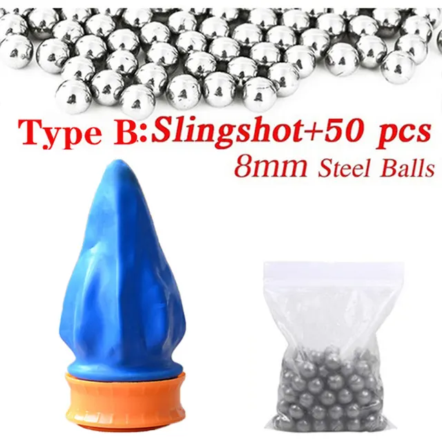 2022 NEW Outdoor Slingshot Cup Fun Toy Soft Elastic Latex Sleeves Pocket Shot Game Shooting Target B-Blue