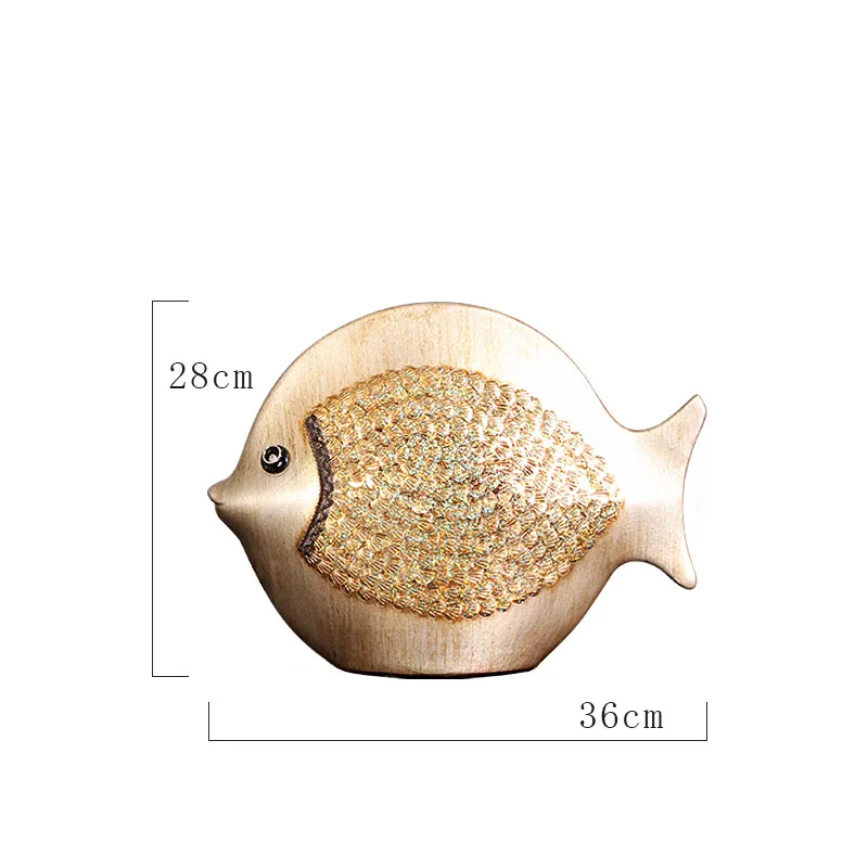 High-end European Ornaments Creative Home Decorations Ceramic Crafts Couple Fish TV Cabinet Ornaments Wedding Gifts