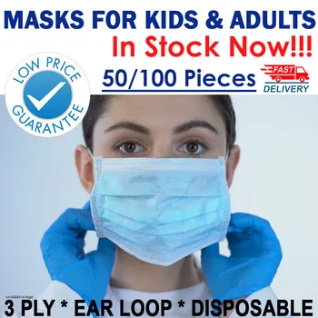 

Face Mask 3 Layers Earloop Anti-dust Face Masks Disposable Mouth Mask High Quality Non Woven Disposable in Stock! 100PCS Adult
