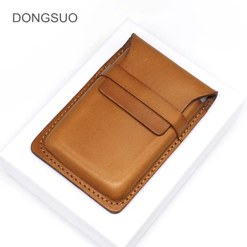 

Men genuine leather credit card holder bank business card&ID holder male female coin purse retro small stereo bag black red
