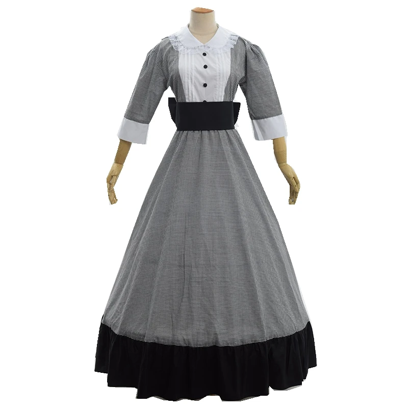 Women Victorian White Vintage Lolita Blouse Shirt Top Reenactment Fancy Dress