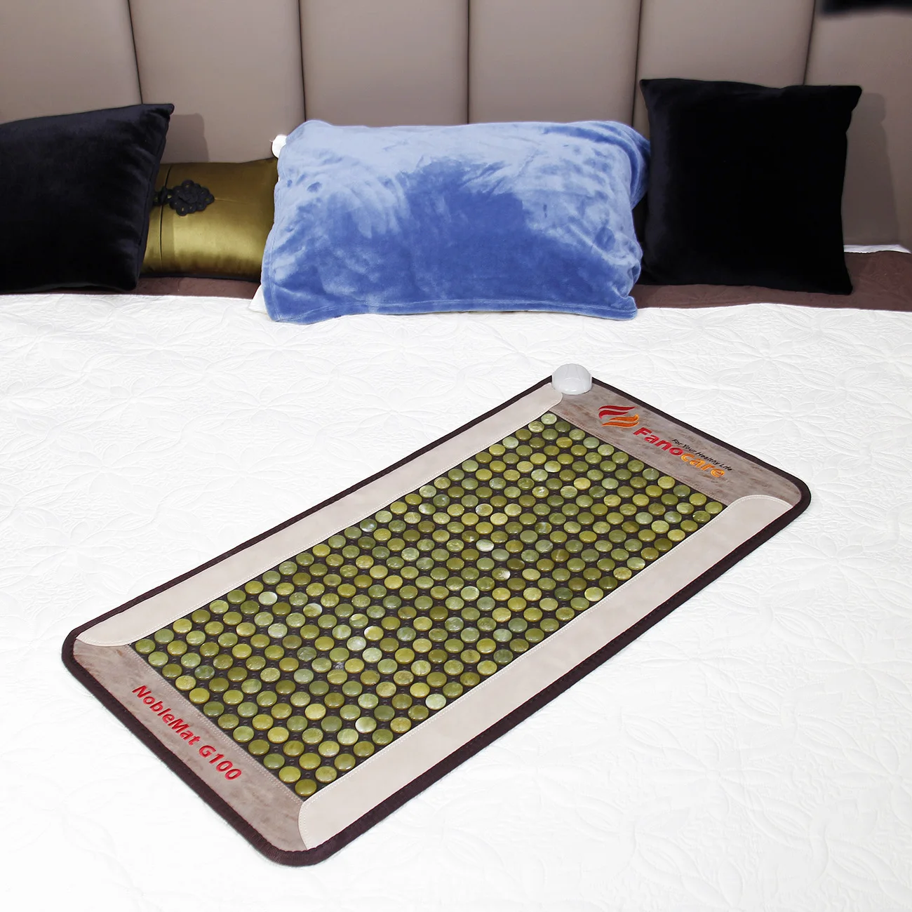 Fanocare Far Infrared Pain Relief Healing Mattress Tourmaline Stones Mat Massage Heating  Natural Jade Heating Pad Mattress