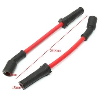 

Hot 10mm Durable Home Office Silicone Spark Plugs Straight Ignition Wires Set Car Parts High Heat Replacement For Chevrolet LSx