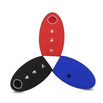 

Bilchave 3B Car Key Case Silicone Cover Fob For Nissan Qashqai J10 J11 X-Trail T31 T32 Kicks Altima Maxima Tiida Murano Teana