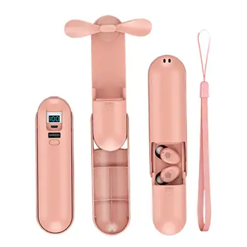 

Wireless Headphones TWS Sport Bluetooth F7 TWS Bluetooth 5.0 Wireless Headphone Earbud with Handheld Fan Charging Box