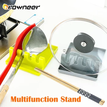 

Kitchen Multifunction Stand Pot Lid Spatula Ladle Shelf Spoon Chopsticks Holder Kitchen Containers Complements Tool Pot Clips