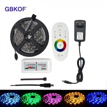 

5050 RGBW/RGBWW Flexible LED Strip Set With 2.4G Touch RF Remote Controller+12V Power Supply Adapter+Amplifier 5M/10M/15M/20M