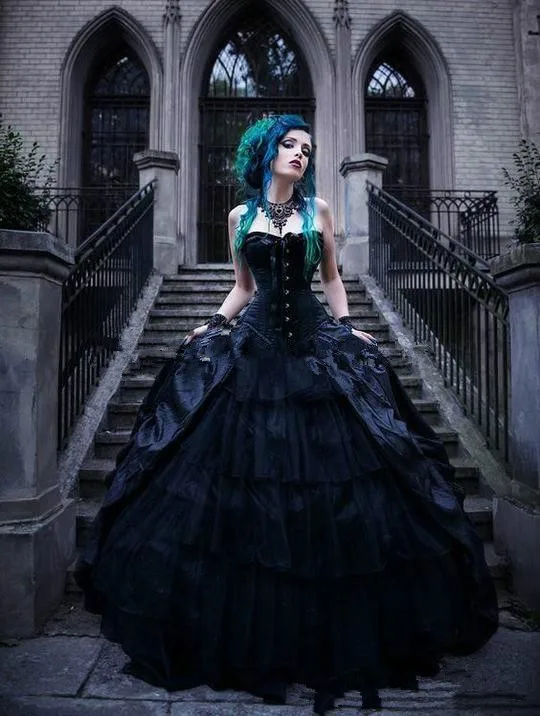 Gothic victorian wedding dresses clearance