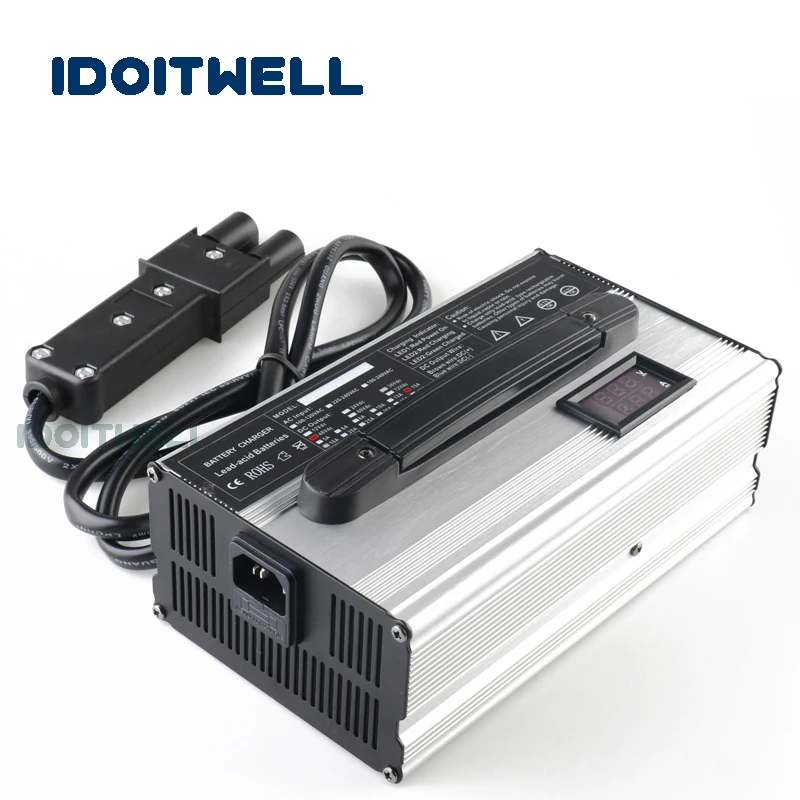 Shenzhen 48V 15A Club Car charger Automatic fast Golf cart charger 48V lead acid battery charger with LED display for Club Car