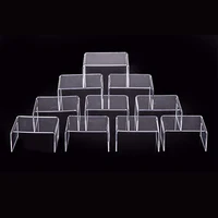 10pcs Transparent Acrylic Display Stand Jewelry Display Stand Toy Collection Rack Store Marketing Products Display Acrylic Stand 1