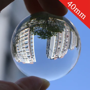 

Super Clear K9 Crystal Glass Lens Ball 40mm Photography Lensball Large Divination Globe 4cm Big Magic Sphere With Stand Base Bag