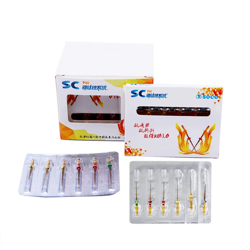 Instrumento Dental surtido Niti Super Soco SC, 30 piezas, Lima rotativa, par 1,5-3,0 N.CM