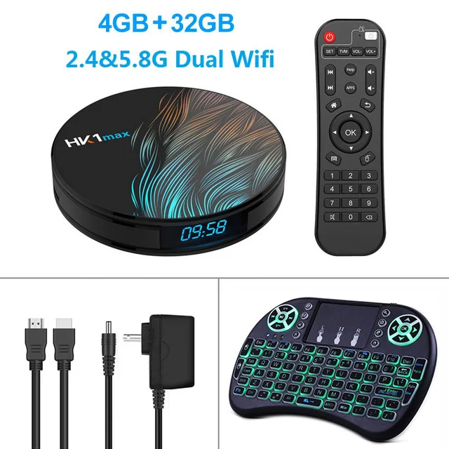 Smart tv Box Android 9,0 4 Гб 64 ГБ 32 ГБ RK3318 Bluetooth 4K Wifi Netflix медиаплеер 2GB16GB Android 9 телеприставка - Цвет: WIth keyboard