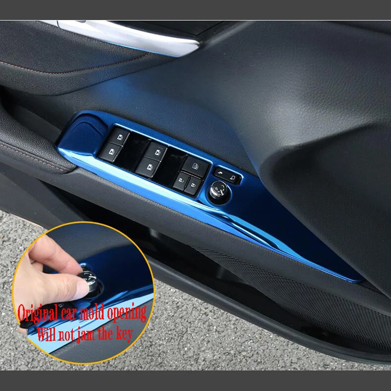 Для 18 моделей 19 восьми поколения новых Camry модифицированных подъемных оконных переключателей Панели Декоративные Наклейки интерьерные блестки