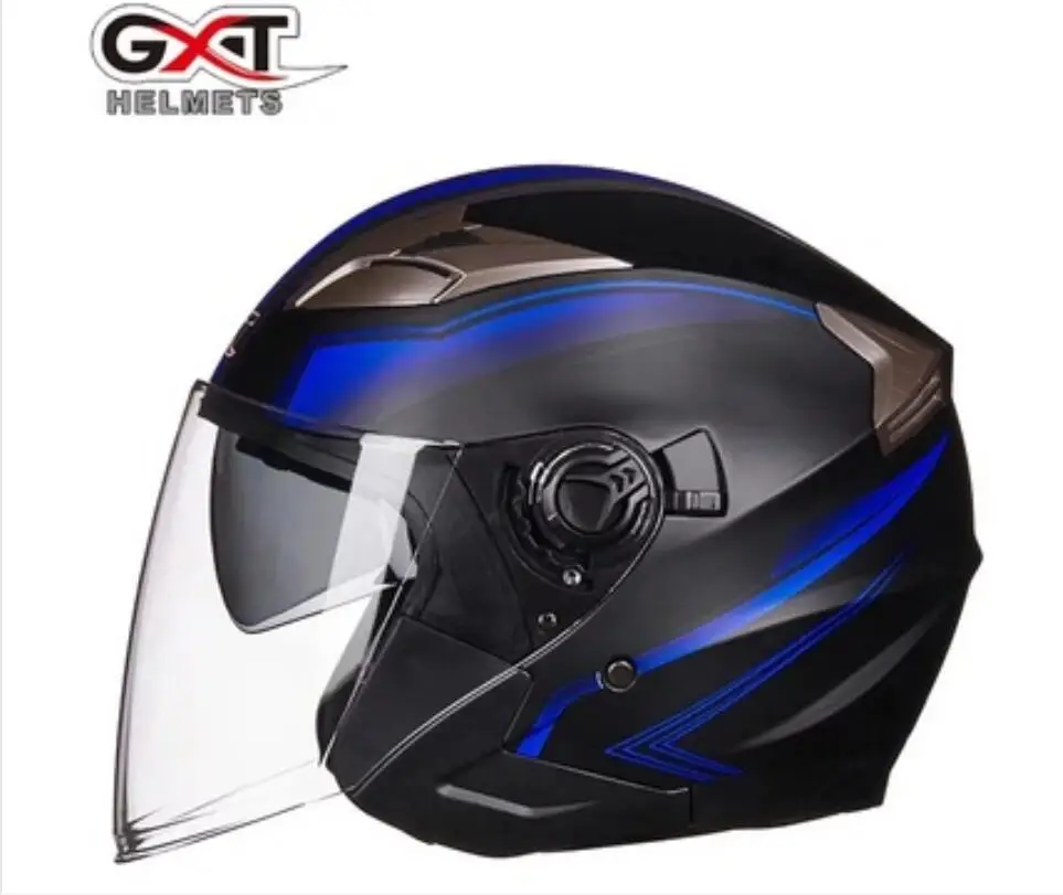 Взрослый GXT 708 мотоциклетный шлем с двойным щитком четыре сезона полу-клад мужские и женские защитные шлем мотоциклетный шлем - Цвет: 7