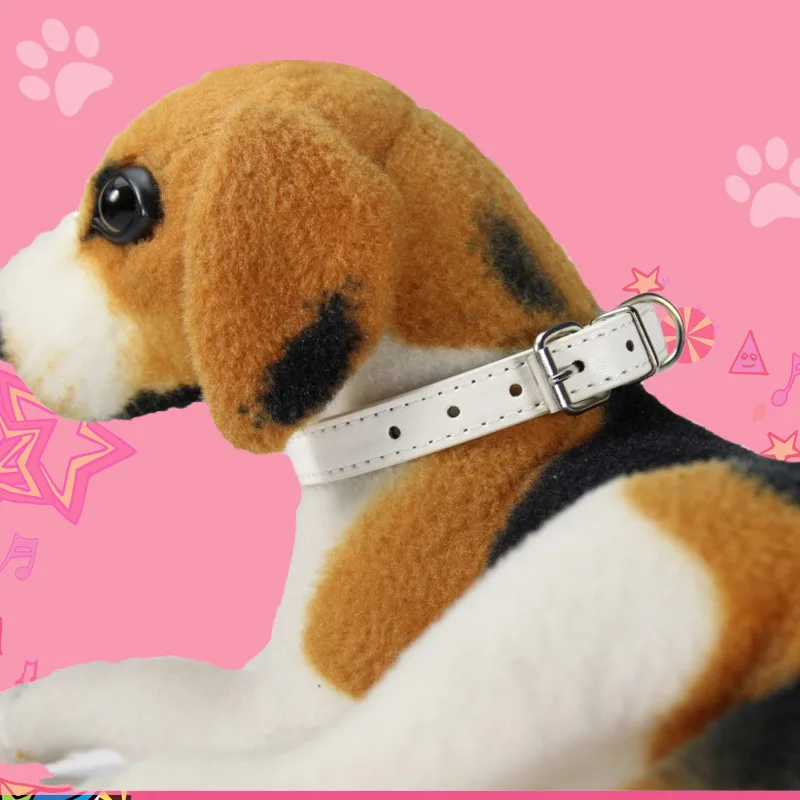 Pet Dog Collar Simple PU Adjustable Dogs Cats Collar Control Handle Training Pet Puppy Kitten Collar Pet Supplies Products
