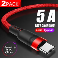 2-Pack USB A zu Typ C Kabel für Samsung Huawei OPPO Xiaomi Durable Nylon Geflochtene Schnelle Lade Draht kabel USB C Ladegerät 1 2 3m