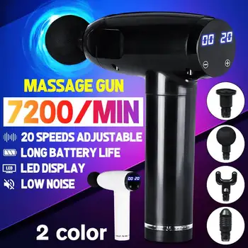 

7200r/min Profession Massage Gun Touch Screen LCD Muscle Massager Fascia Gun Deep Tissue Massager for Muscle Tension Relief