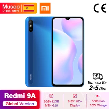 Перейти на Алиэкспресс и купить Смартфон Xiaomi Redmi 9A, 2 + 32 ГБ, 8-ядерный Процессор MTK Helio G25, 6,53 дюйма, 5000 мА · ч, 13 МП