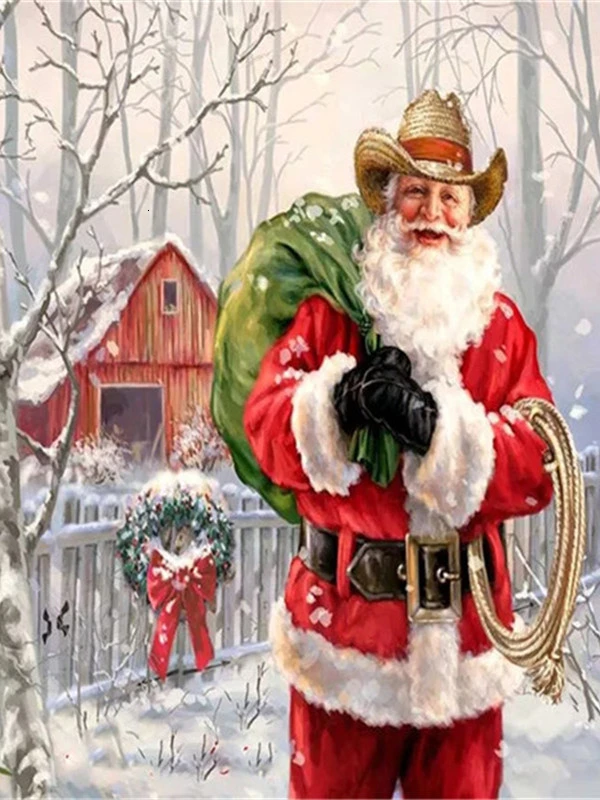 2659 AZQSD Christmas Diamond Painting Santa Claus Full Square Embroidery Sale Diamond Art Winter Cross Stitch Rhinestones Home Decor - Цвет: 2659