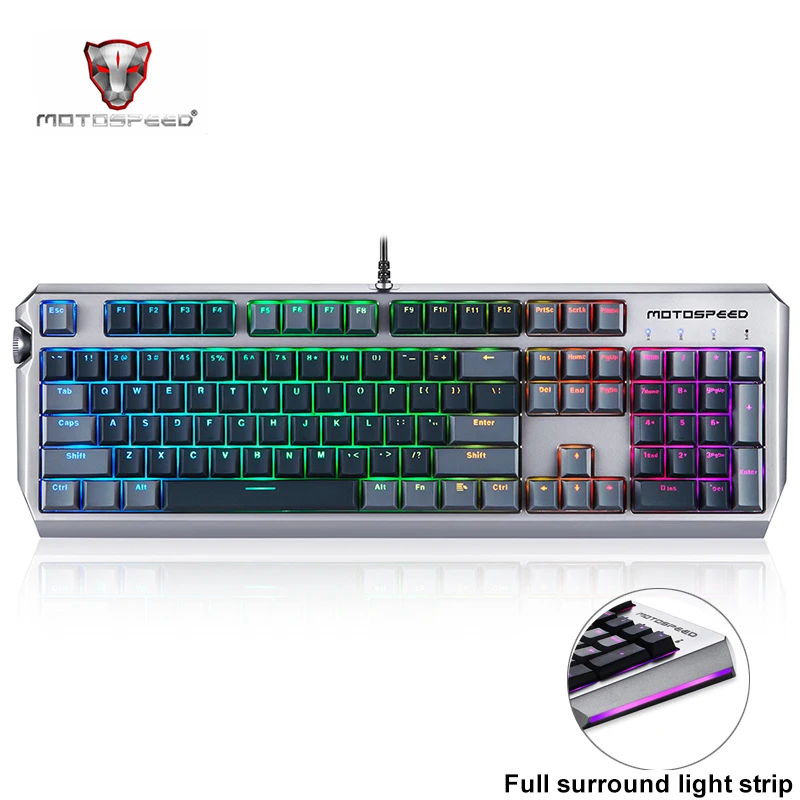 Клавиатура Motospeed CK80 Механическая Проводная игровая с RGB подсветкой 104