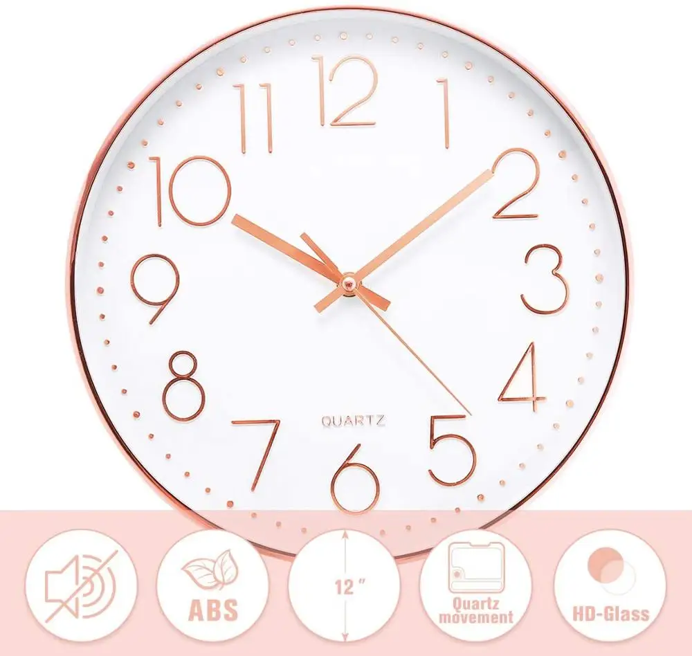 12 дюймов современные настенные часы бесшумные не тикают современный дизайн для