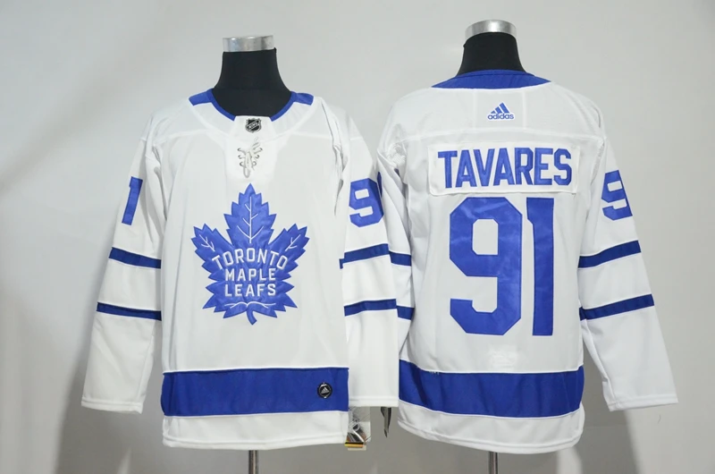 Топ А+++ прошитая Toronto Мужские взрослые 34 Auston Matthews 91 John Tavares Джерси - Цвет: For Men